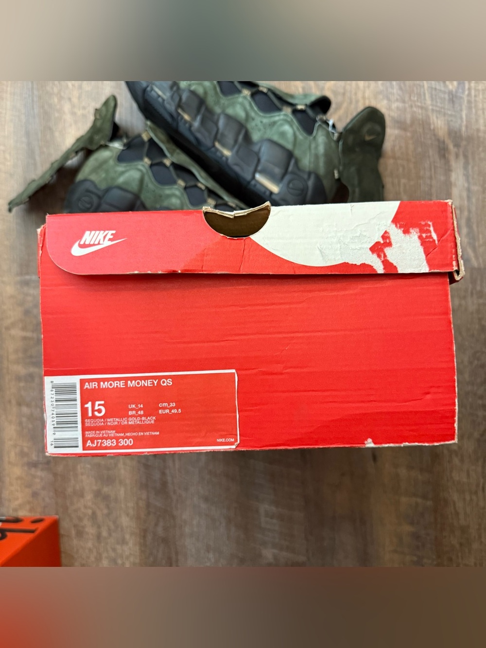 Nike Air More Money US Dollar Currency Pack Green - Picture 10 of 11